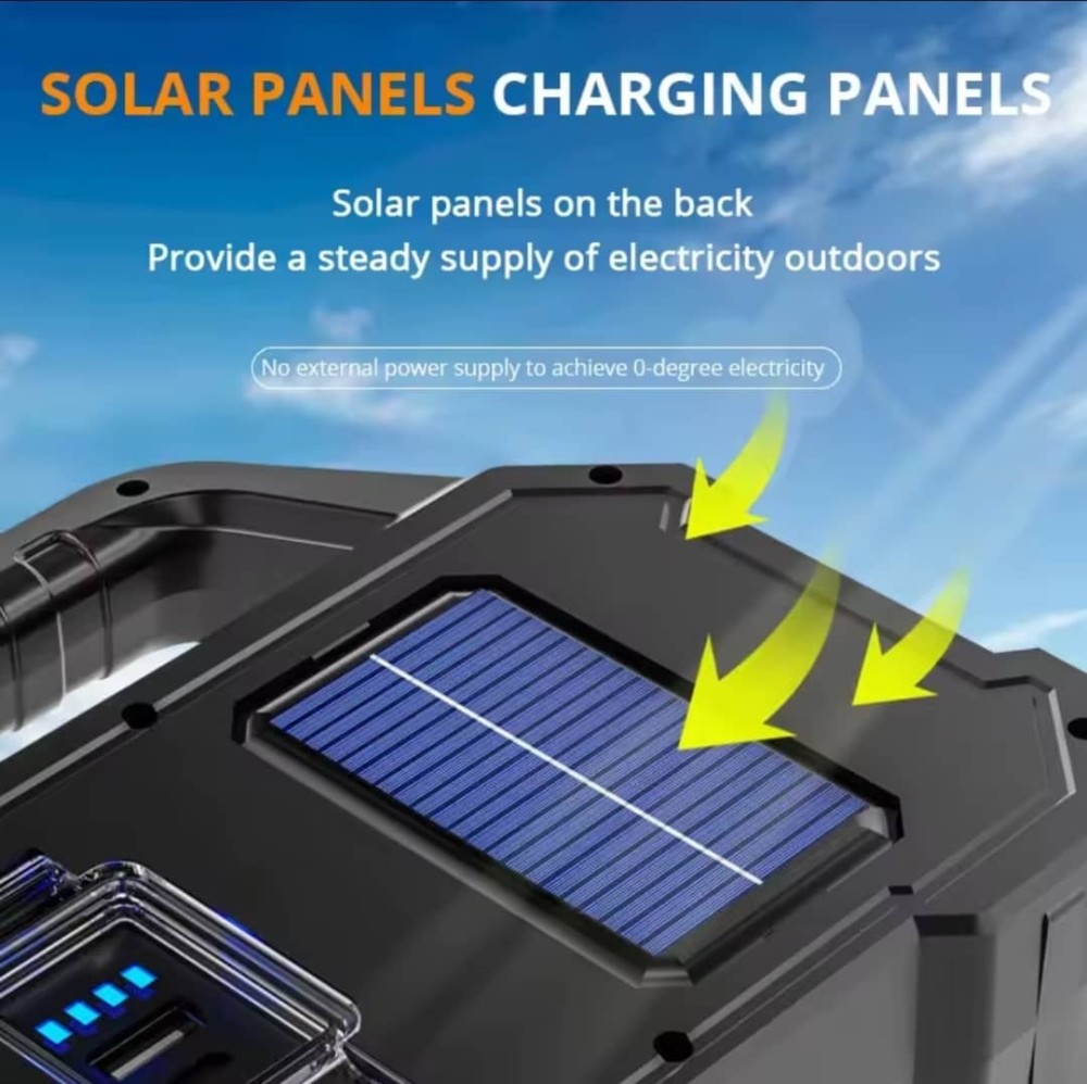 IEEYEEY Solar Rechargeable LED Flashlight