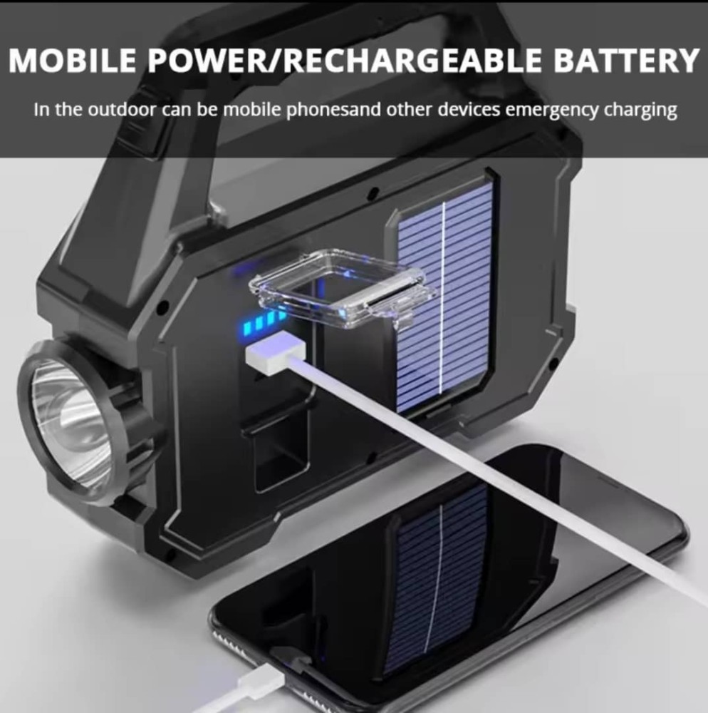 IEEYEEY Solar Rechargeable LED Flashlight