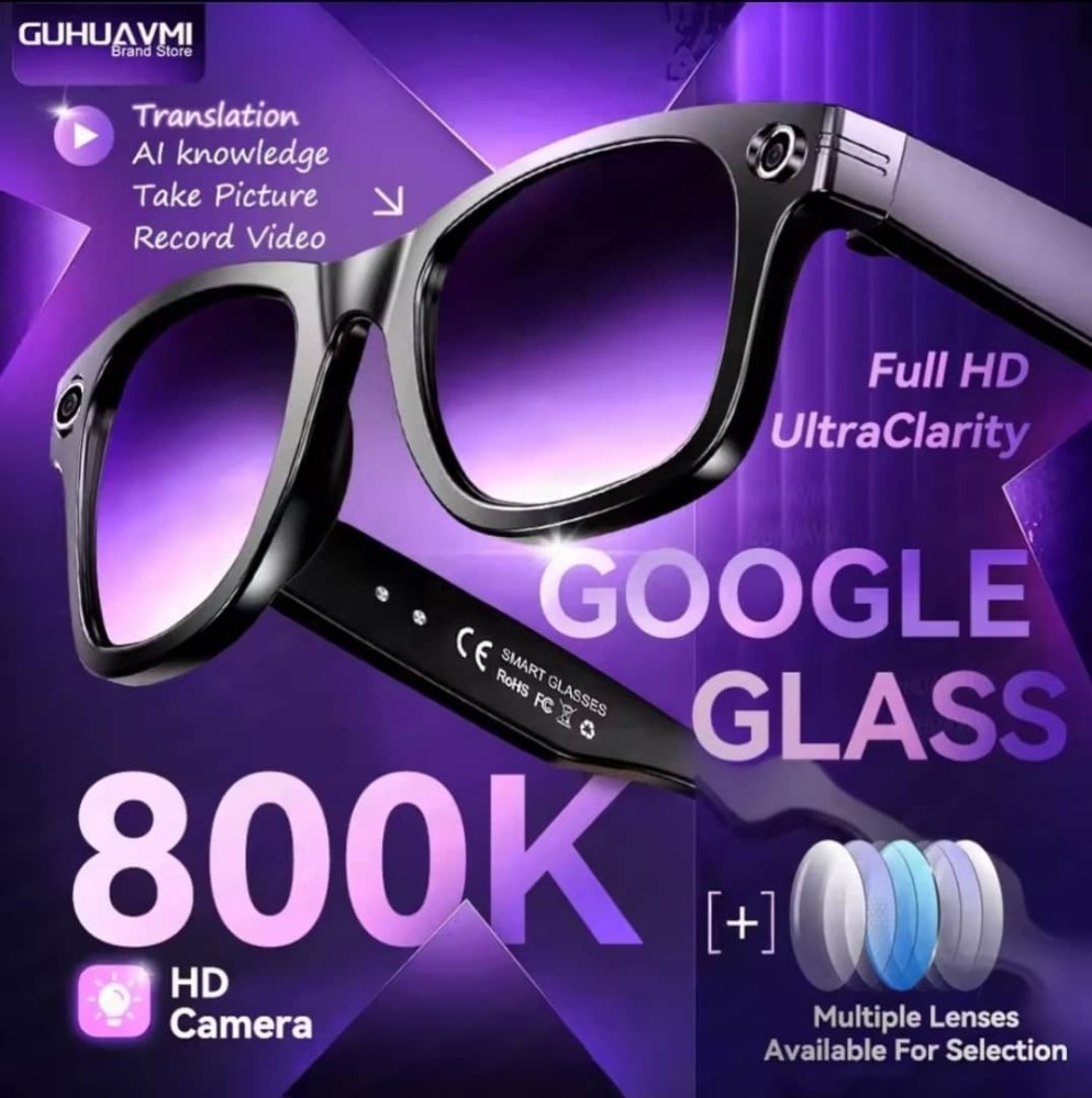 Guhuavmi Al Smart Glasses with 8MP Camera