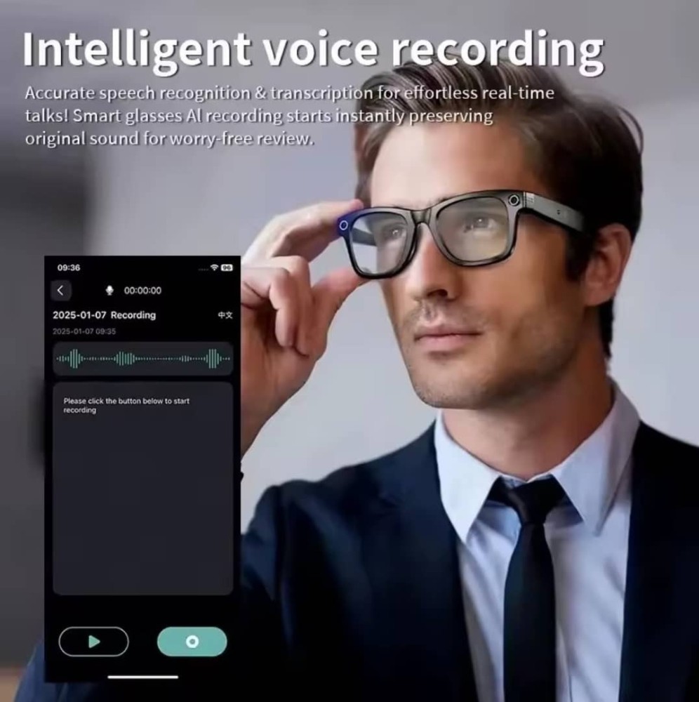 Guhuavmi Al Smart Glasses with 8MP Camera