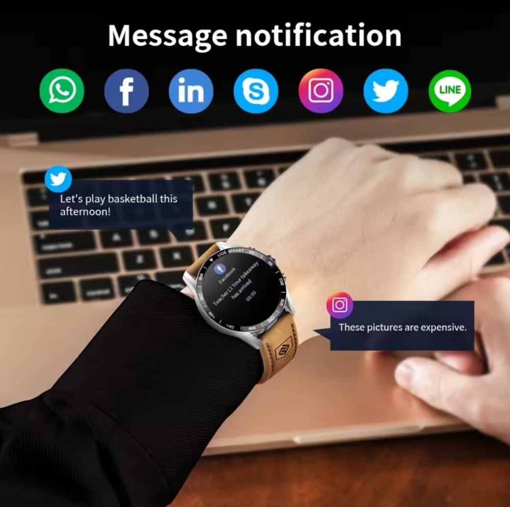 LIGE 2024 Rugged Military GPS Smart Watch For Men