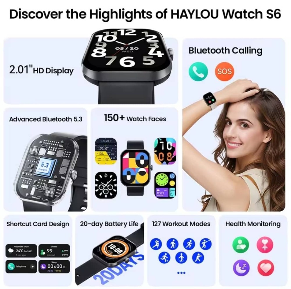 HAYLOU Watch S6 Voice Calling Smart Watch Unisex
