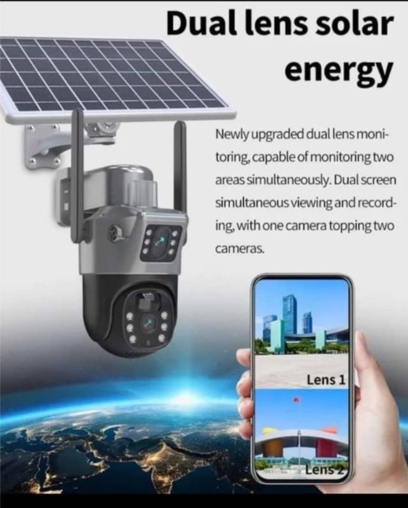 4G 5.0MP V380 PRO DUAL LENS PTZ SOLAR CAMERA