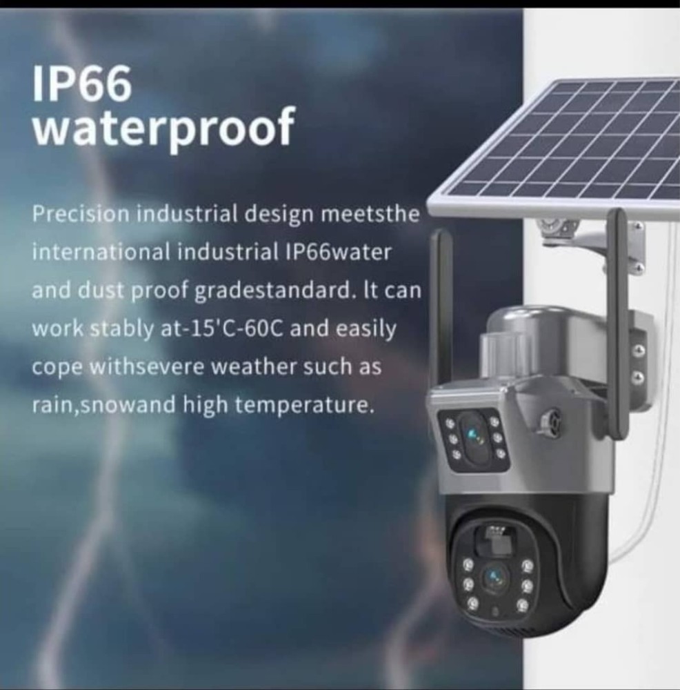 4G 5.0MP V380 PRO DUAL LENS PTZ SOLAR CAMERA