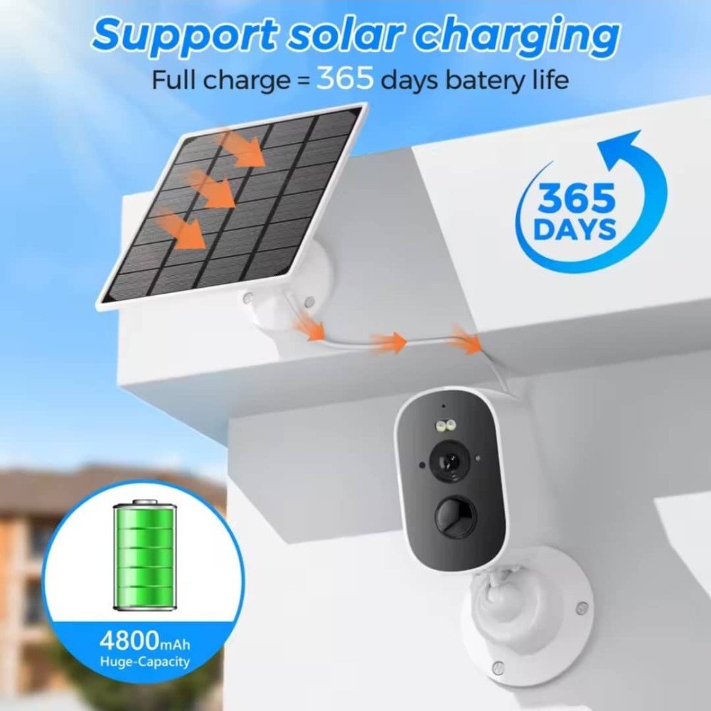 Abuntu 1080P WiFi Camera Solar Outdoor Camera